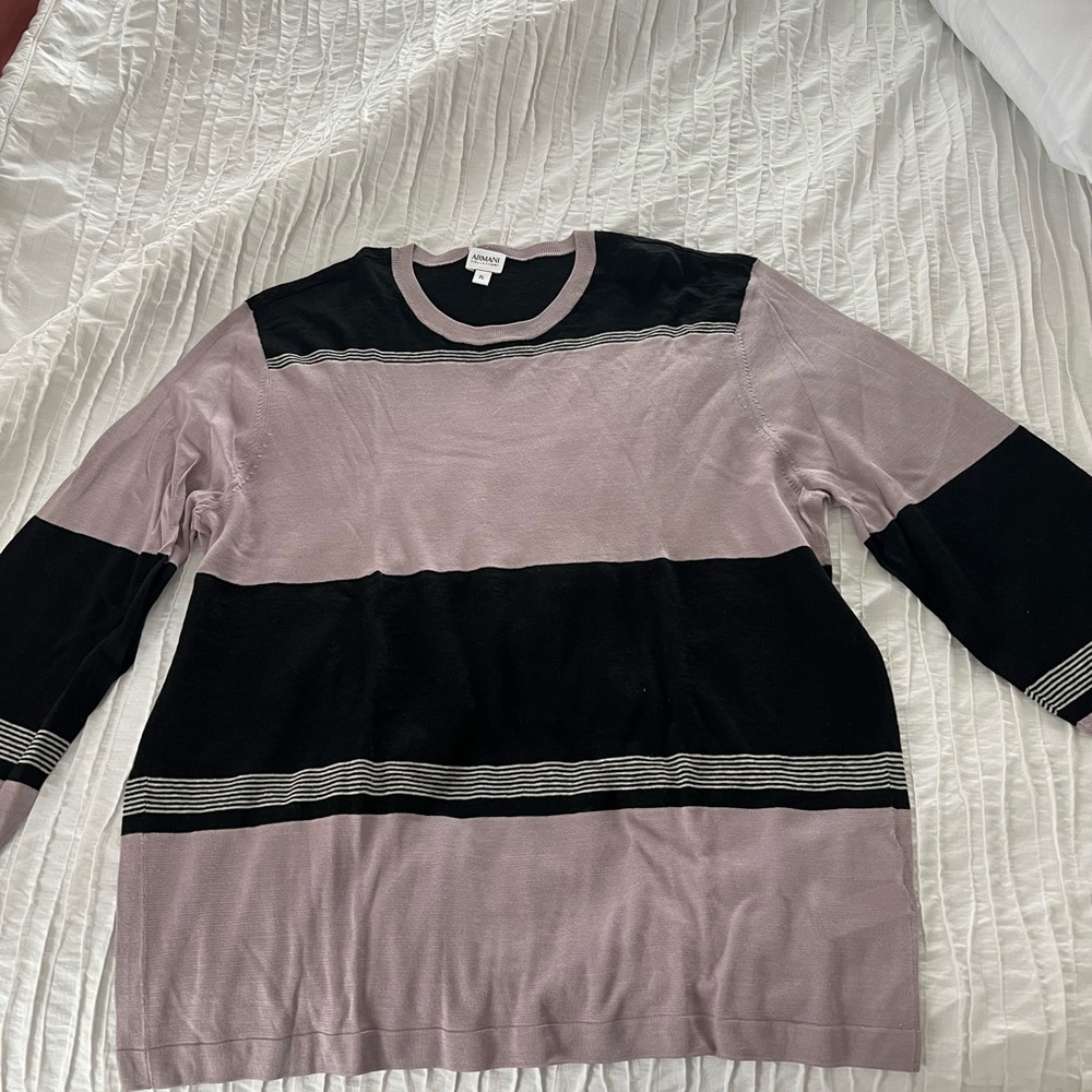 Men's Black and Gray Sweater